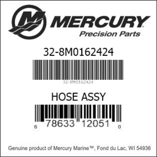 Bar codes for Mercury Marine part number 32-8M0162424