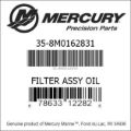 Bar codes for Mercury Marine part number 35-8M0162831