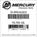Bar codes for Mercury Marine part number 35-8M0162832