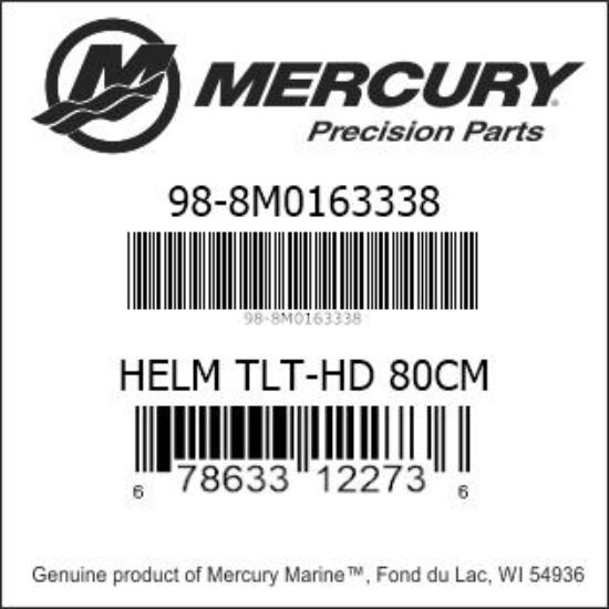Bar codes for Mercury Marine part number 98-8M0163338