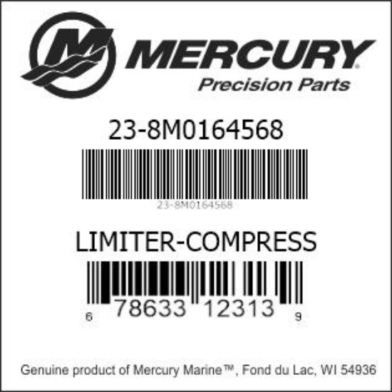 Bar codes for Mercury Marine part number 23-8M0164568