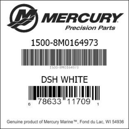 Bar codes for Mercury Marine part number 1500-8M0164973