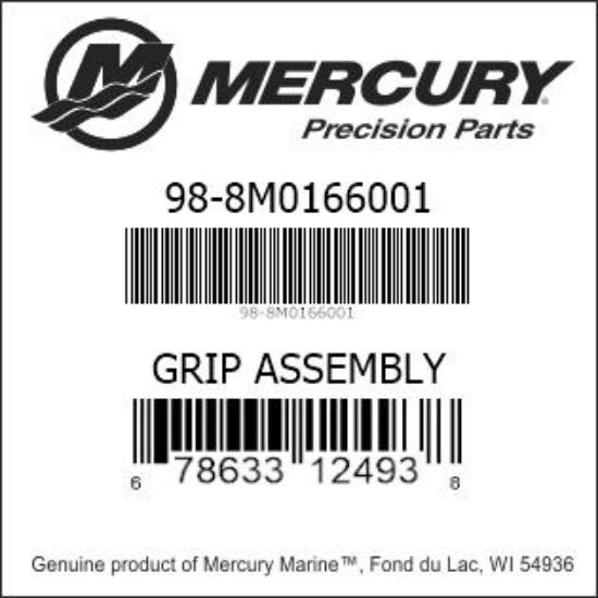 Bar codes for Mercury Marine part number 98-8M0166001