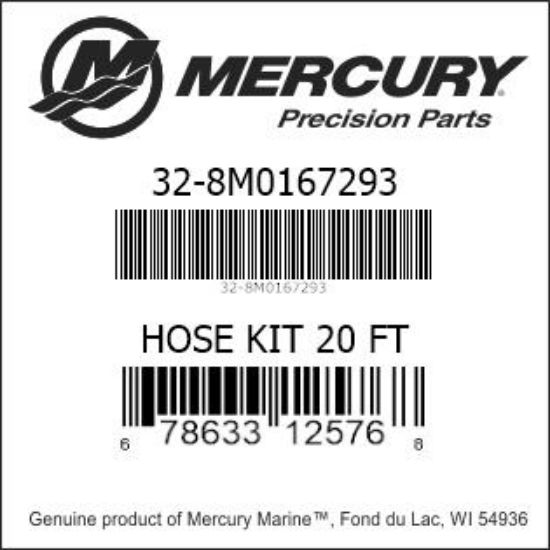 Bar codes for Mercury Marine part number 32-8M0167293