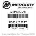 Bar codes for Mercury Marine part number 32-8M0167297