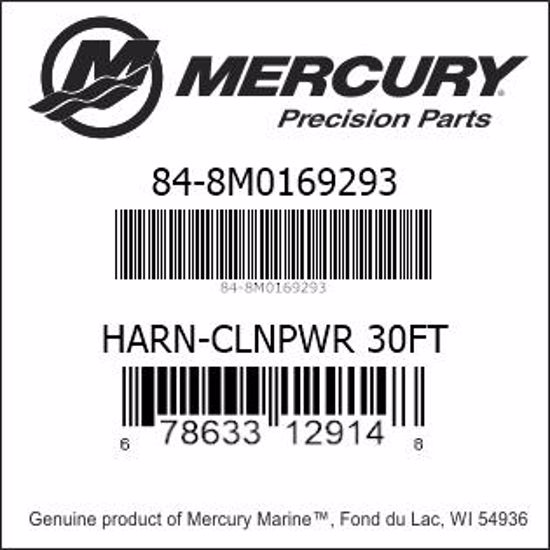 Bar codes for Mercury Marine part number 84-8M0169293