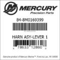 Bar codes for Mercury Marine part number 84-8M0169399