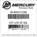 Bar codes for Mercury Marine part number 98-8M0171388