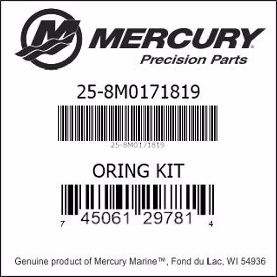 Bar codes for Mercury Marine part number 25-8M0171819