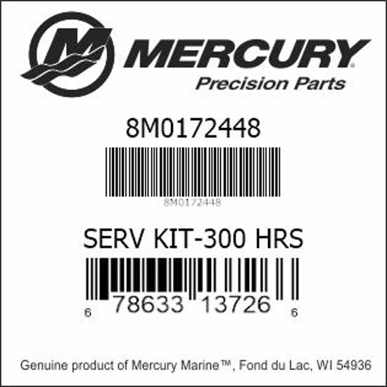 Bar codes for Mercury Marine part number 8M0172448