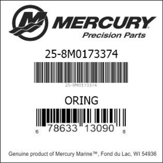 Bar codes for Mercury Marine part number 25-8M0173374