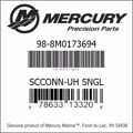 Bar codes for Mercury Marine part number 98-8M0173694