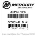 Bar codes for Mercury Marine part number 98-8M0173696