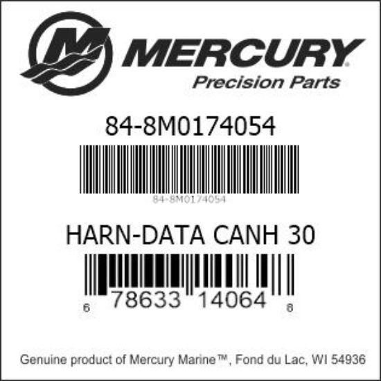 Bar codes for Mercury Marine part number 84-8M0174054