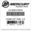 Mercury Marine part number 22-8M0175544 CONN KIT FUEL 3.2 Bar codes for Mercury Marine part number 22-8M0175544