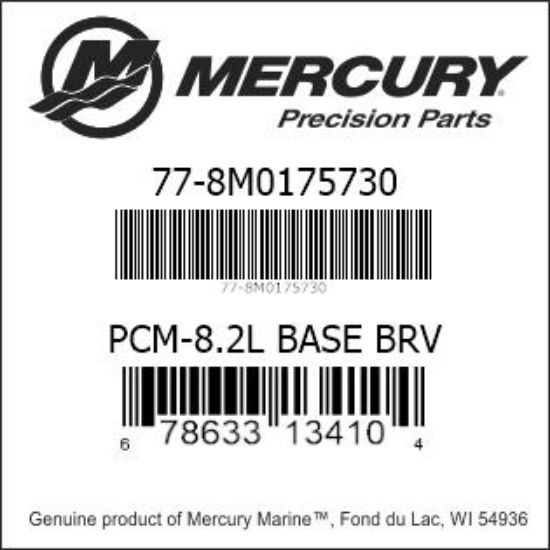 Bar codes for Mercury Marine part number 77-8M0175730