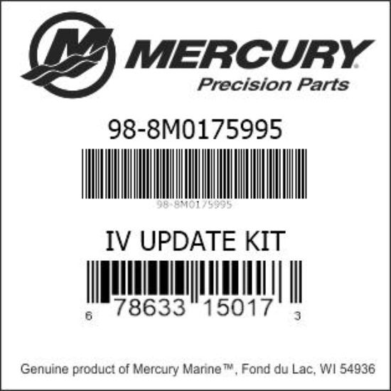 Bar codes for Mercury Marine part number 98-8M0175995