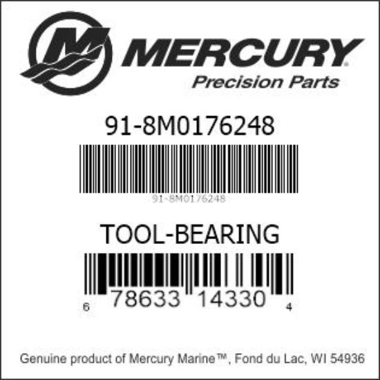 Bar codes for Mercury Marine part number 91-8M0176248