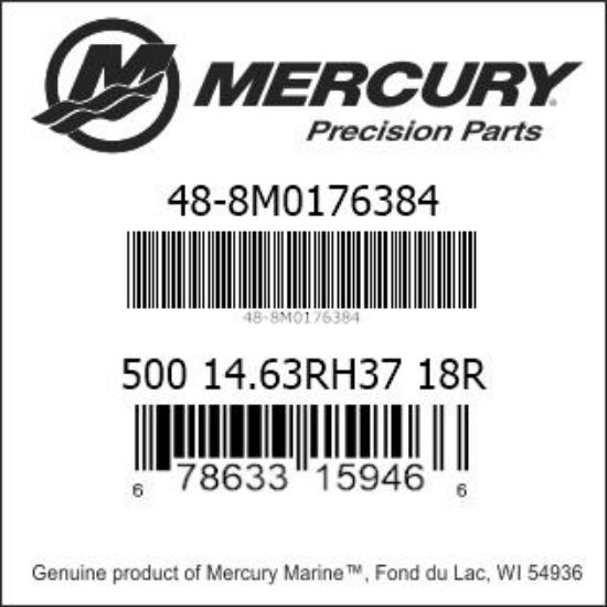 Bar codes for Mercury Marine part number 48-8M0176384