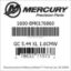 Mercury Marine part number 1600-8M0176860 GC 5.44 XL 1.6CMW Bar codes for Mercury Marine part number 1600-8M0176860