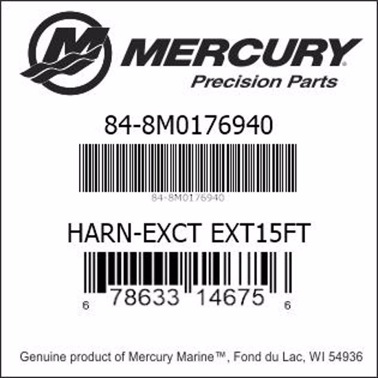 Bar codes for Mercury Marine part number 84-8M0176940