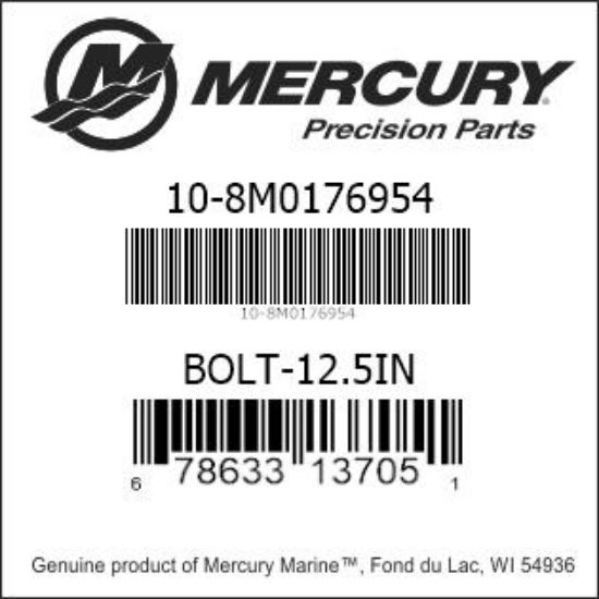 Bar codes for Mercury Marine part number 10-8M0176954
