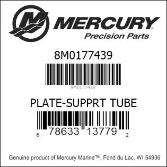 Bar codes for Mercury Marine part number 8M0177439