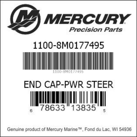 Bar codes for Mercury Marine part number 1100-8M0177495