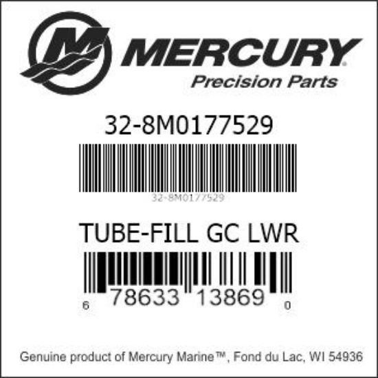 Bar codes for Mercury Marine part number 32-8M0177529