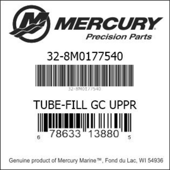 Bar codes for Mercury Marine part number 32-8M0177540