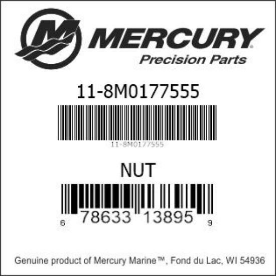 Bar codes for Mercury Marine part number 11-8M0177555