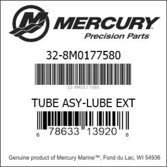 Bar codes for Mercury Marine part number 32-8M0177580