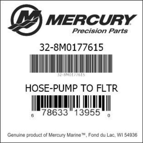 Bar codes for Mercury Marine part number 32-8M0177615