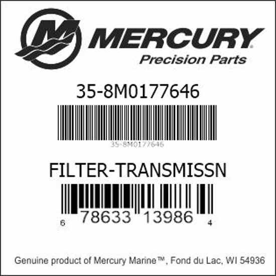 Bar codes for Mercury Marine part number 35-8M0177646