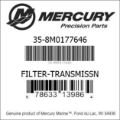 Bar codes for Mercury Marine part number 35-8M0177646