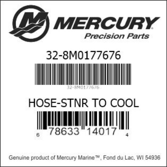 Bar codes for Mercury Marine part number 32-8M0177676