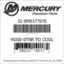 Mercury Marine part number 32-8M0177676 HOSE-STNR TO COOL Bar codes for Mercury Marine part number 32-8M0177676