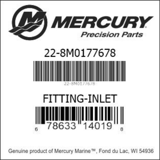 Bar codes for Mercury Marine part number 22-8M0177678