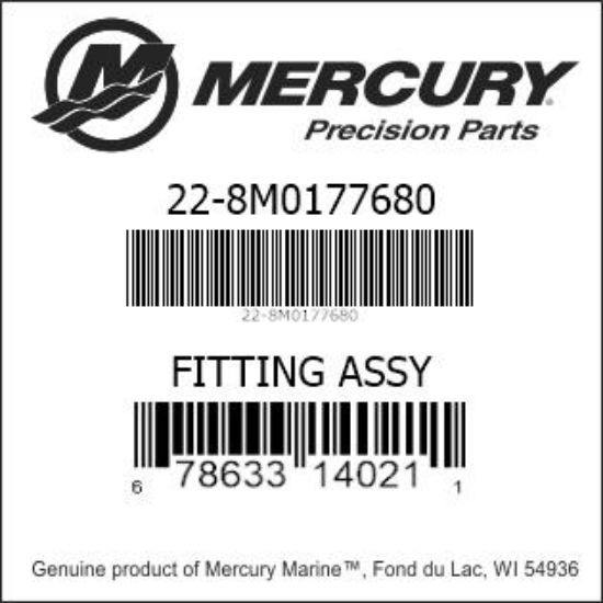 Bar codes for Mercury Marine part number 22-8M0177680
