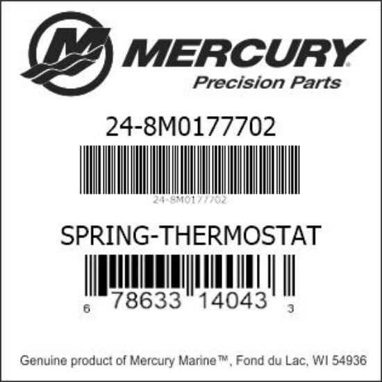 Bar codes for Mercury Marine part number 24-8M0177702