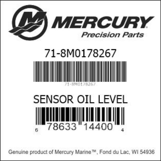 Bar codes for Mercury Marine part number 71-8M0178267