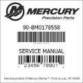 Bar codes for Mercury Marine part number 90-8M0178558