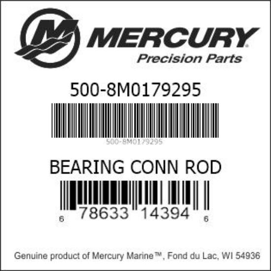 Bar codes for Mercury Marine part number 500-8M0179295