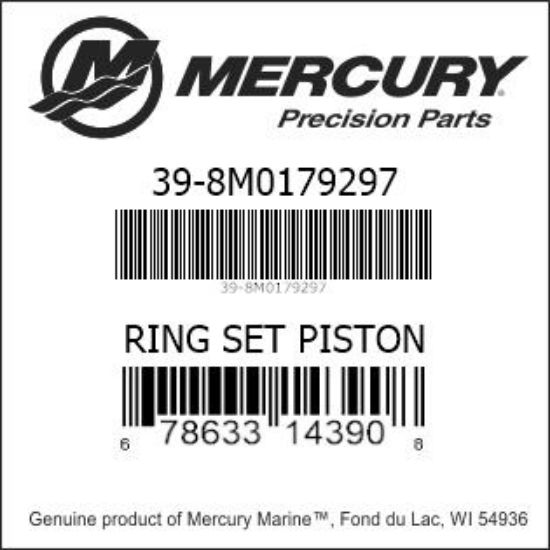 Bar codes for Mercury Marine part number 39-8M0179297