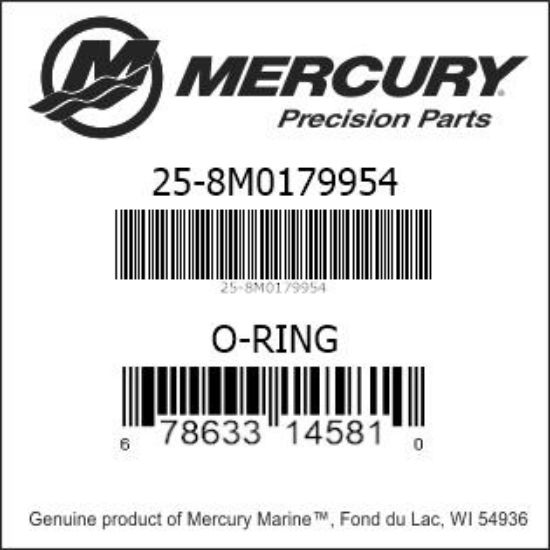 Bar codes for Mercury Marine part number 25-8M0179954