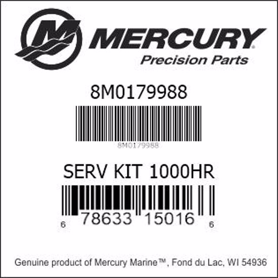 Bar codes for Mercury Marine part number 8M0179988