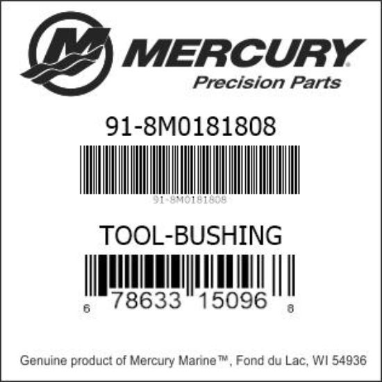 Bar codes for Mercury Marine part number 91-8M0181808