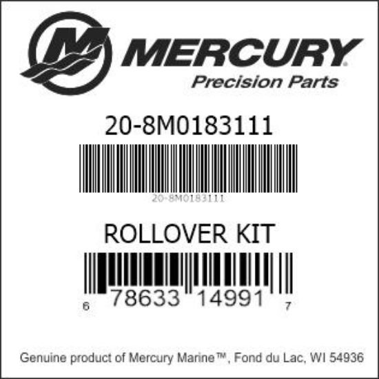 Bar codes for Mercury Marine part number 20-8M0183111