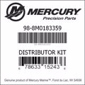 Bar codes for Mercury Marine part number 98-8M0183359