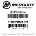 Bar codes for Mercury Marine part number 98-8M0183359